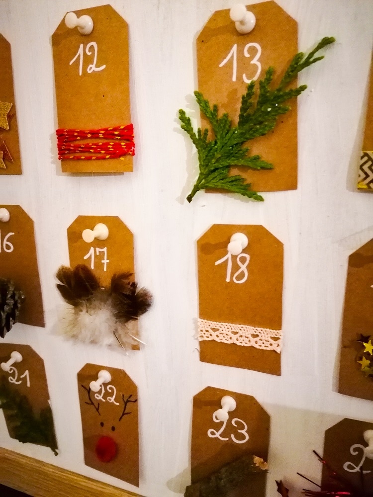 décoration calendrier de l'avent