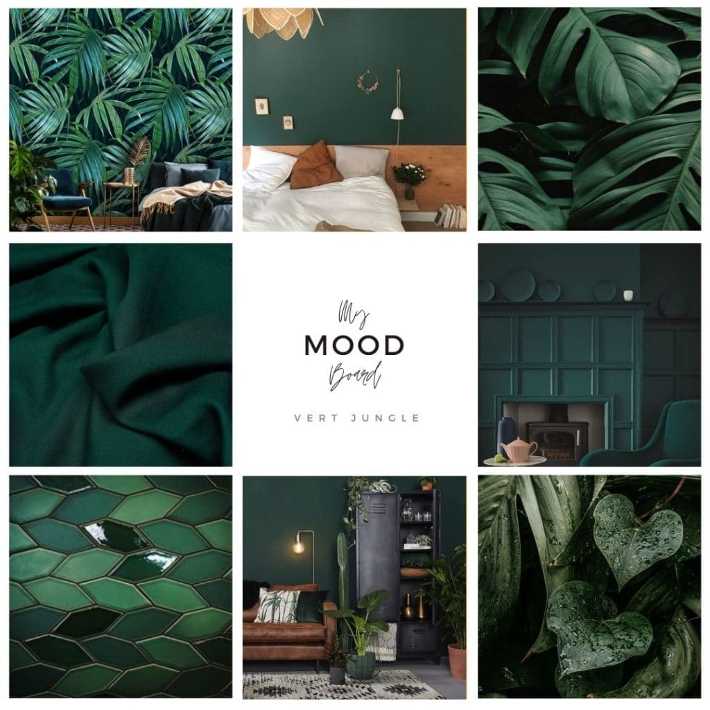Moodboard vert jungle