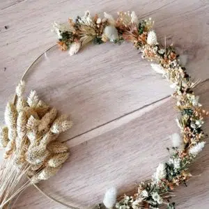 couronne fleurs séchées naturel