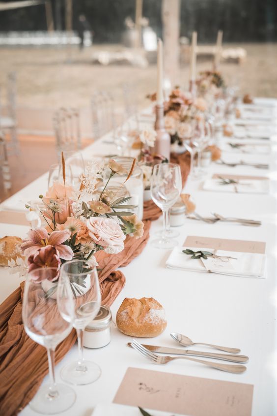 deco table mariage terracota