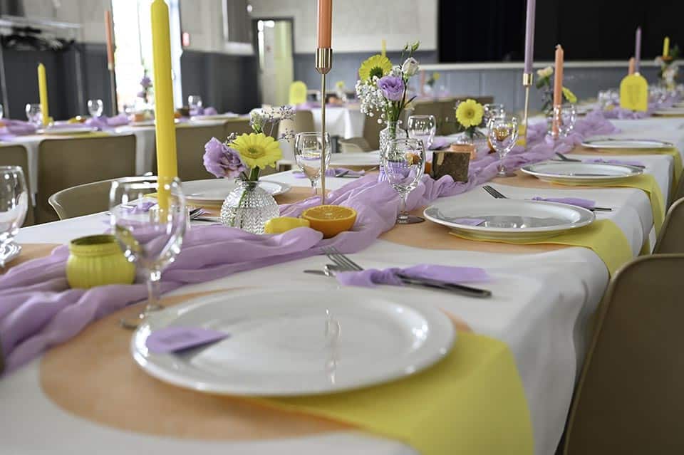 déco de table colorée